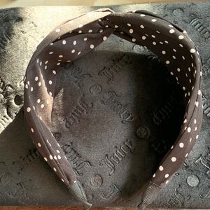 Juicy Couture Black and White Polka Dot Headband